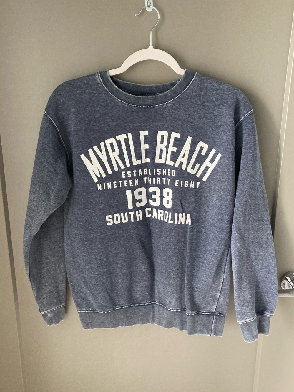 Myrtle Beach 1938 Graphic Crewneck Sweatshirt - Blue